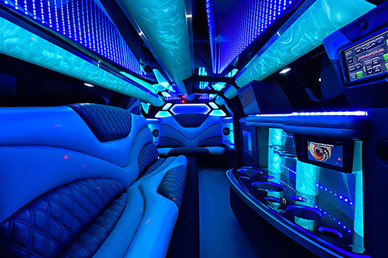 inside the limo