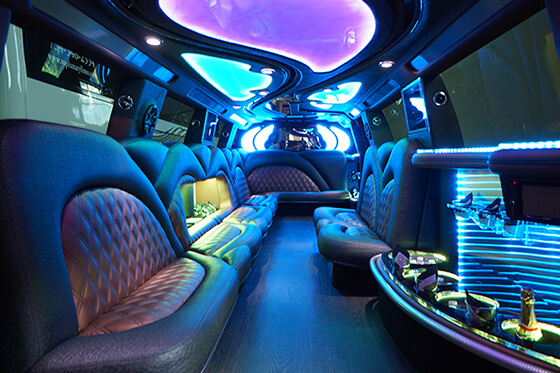 wet bars on limo