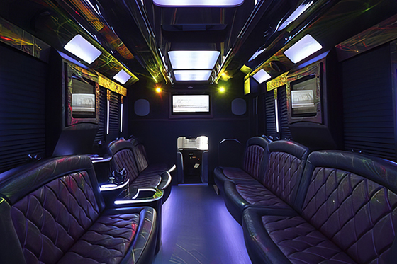 spacious limo bus