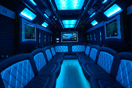 34-passenger party bus rental Farmington Hills