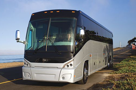 Charter bus in Detroit